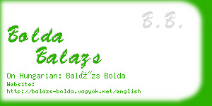 bolda balazs business card